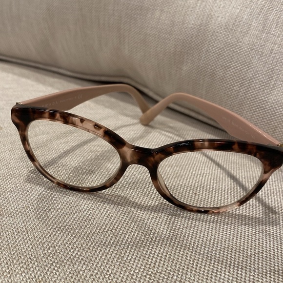PRADA eye glasses 🤓 & case Italy VPR 1 1 R 50 17 R O J 101 140 tortoise & tan - Picture 7 of 16